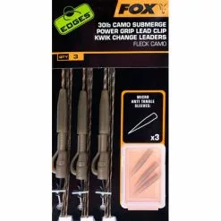 FOX EDGES™ Submerge Camo Leader Lead Clip Kwik Change 30lb