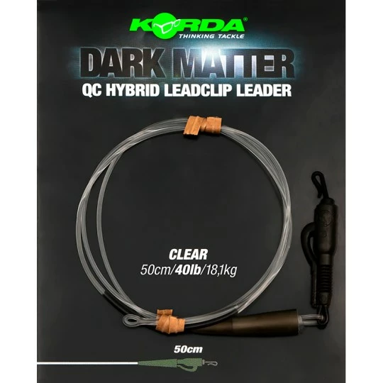 KORDA Dark Matter Leader 50cm QC Hybrid Clip - Afbeelding 4